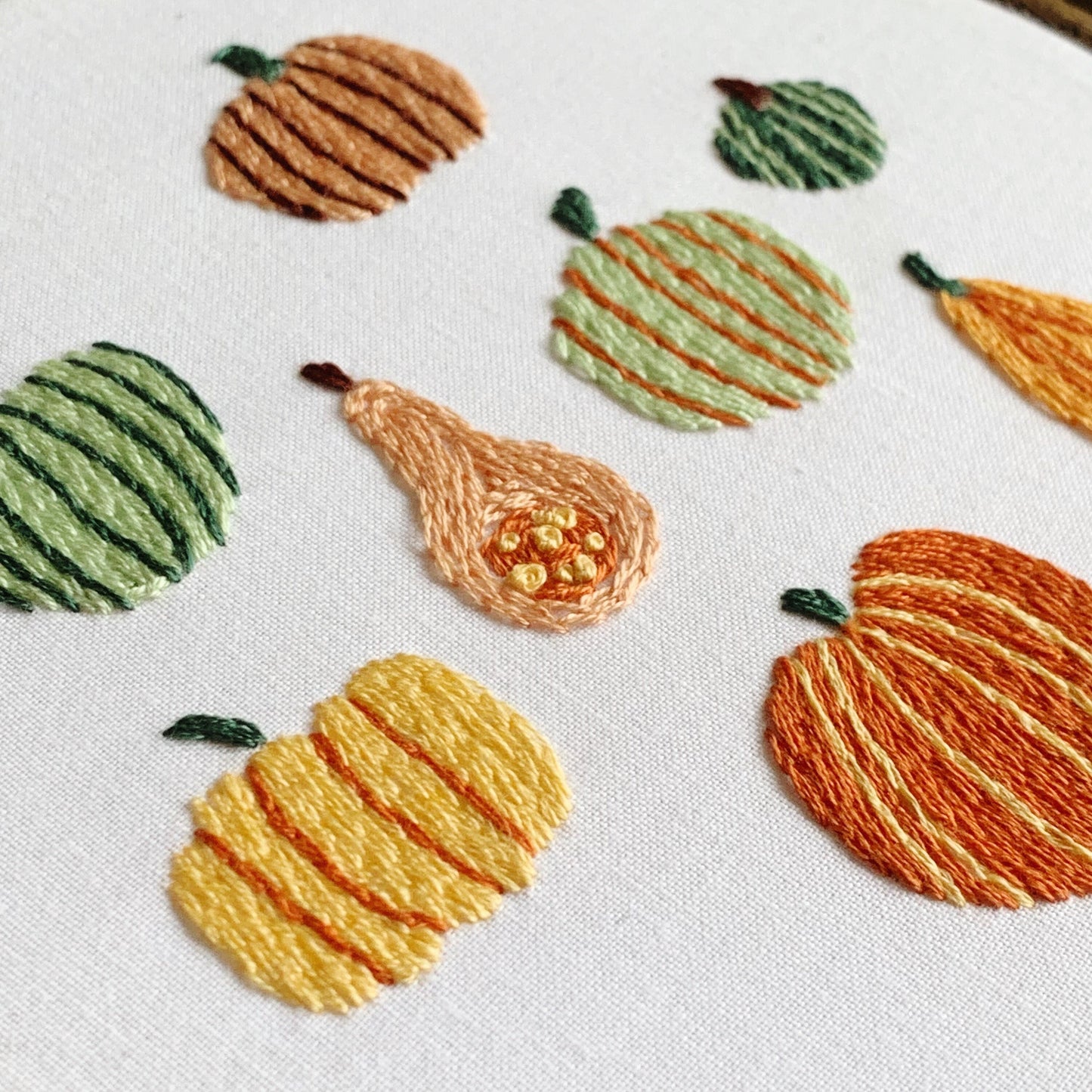 Pumpkin Patch Embroidery PDF DIigital File Download
