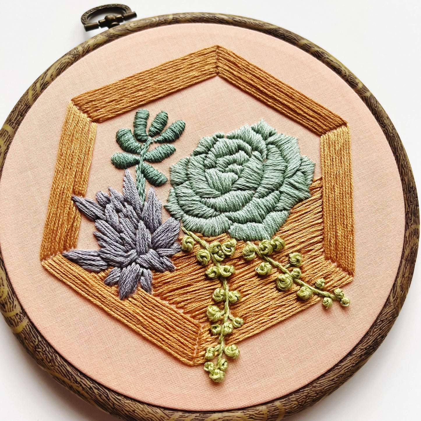 Succulent Wall Terrarium | Embroidery Kit