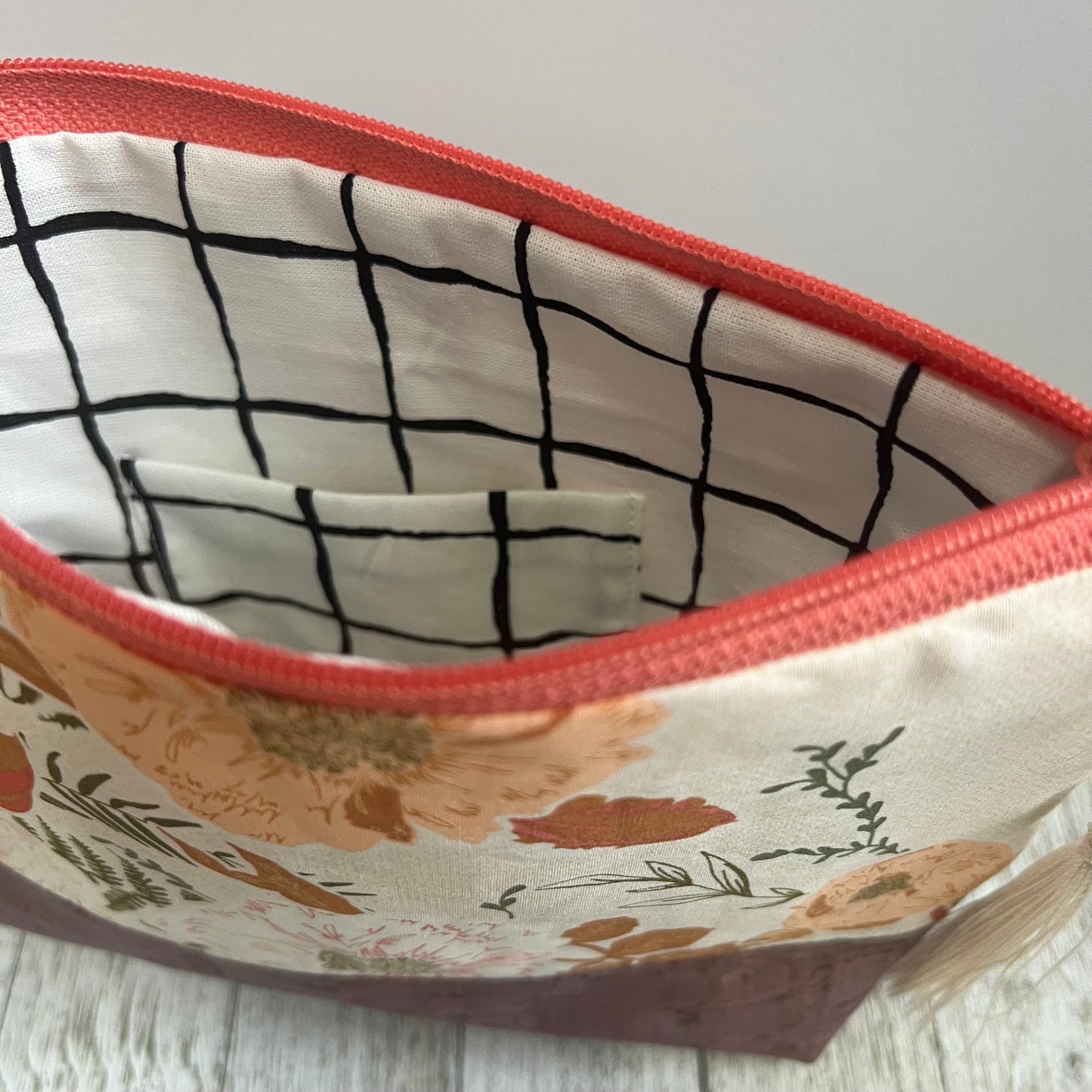 Woodland Zipper Pouch | Peonies | Zipper Pouch | Gift For Her | Toiletry Bag | Gift For Mom