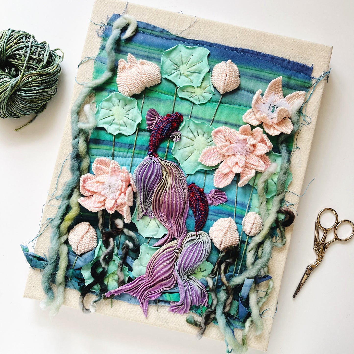 At The Pond | 3Dimensional Embroidery