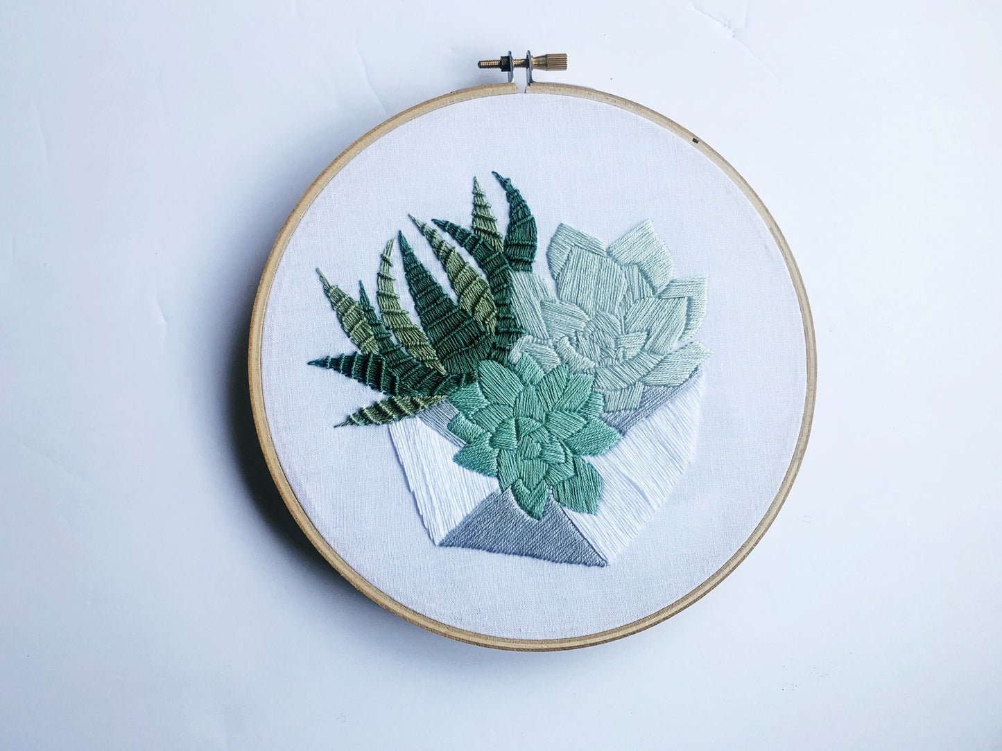 Succulent Terrarium | Modern Embroidery | Digital Download | PDF