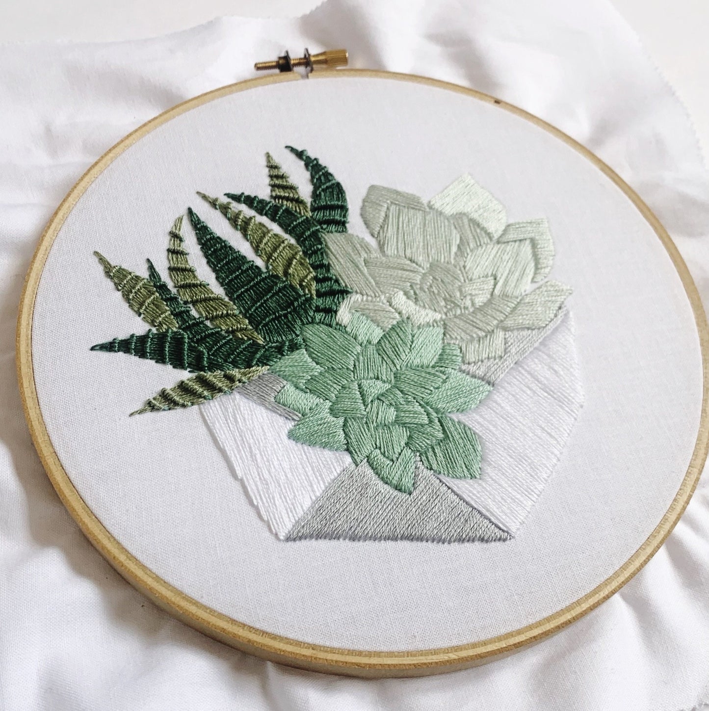 Succulent Terrarium | Modern Embroidery | Digital Download | PDF