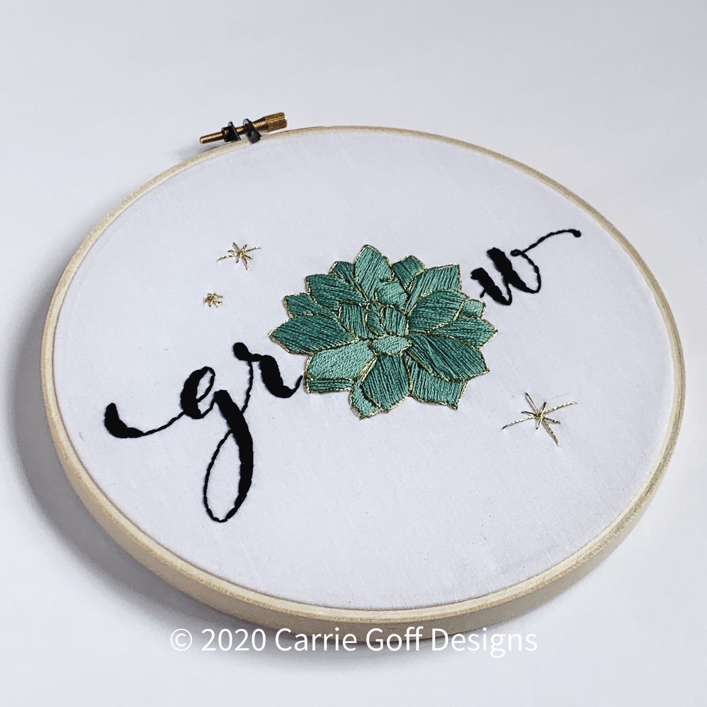 Grow Succulent Embroidery | Instant Download PDF