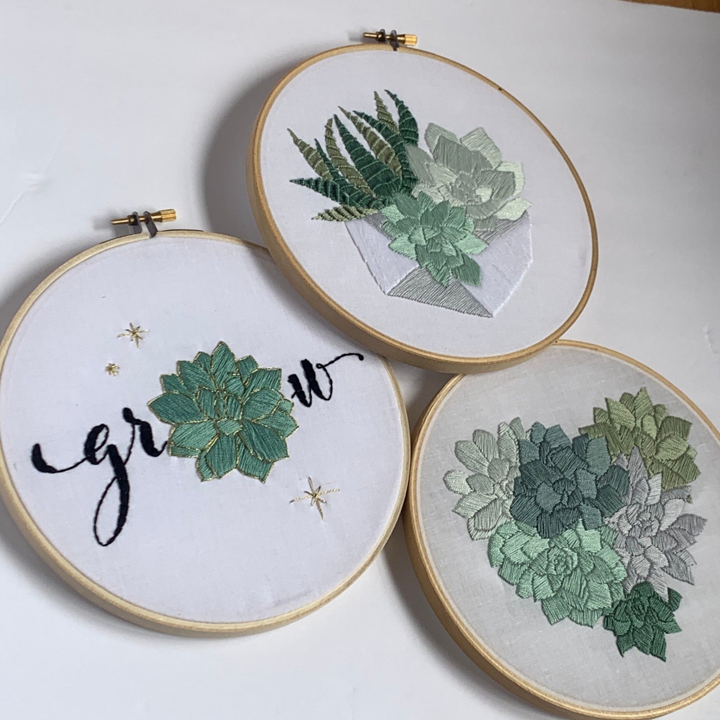 Grow Succulent Embroidery Kit