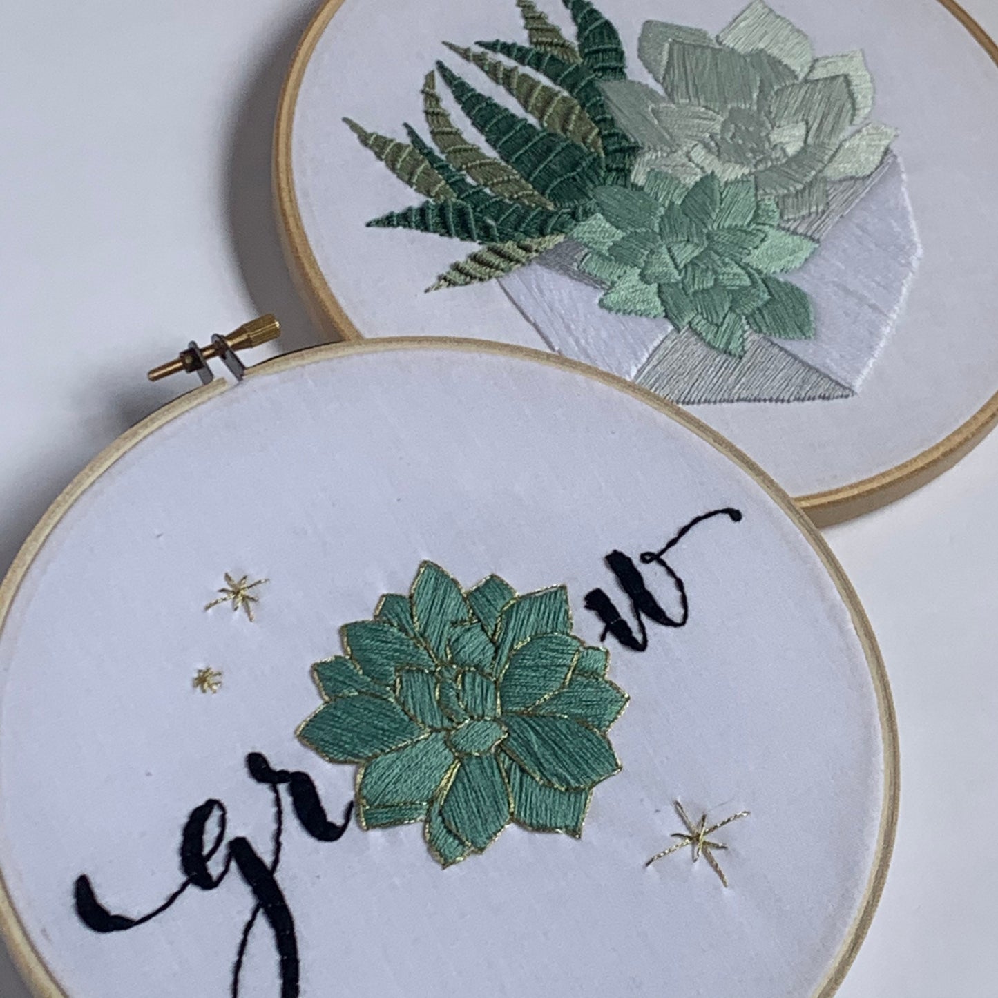 Grow Succulent Embroidery Kit