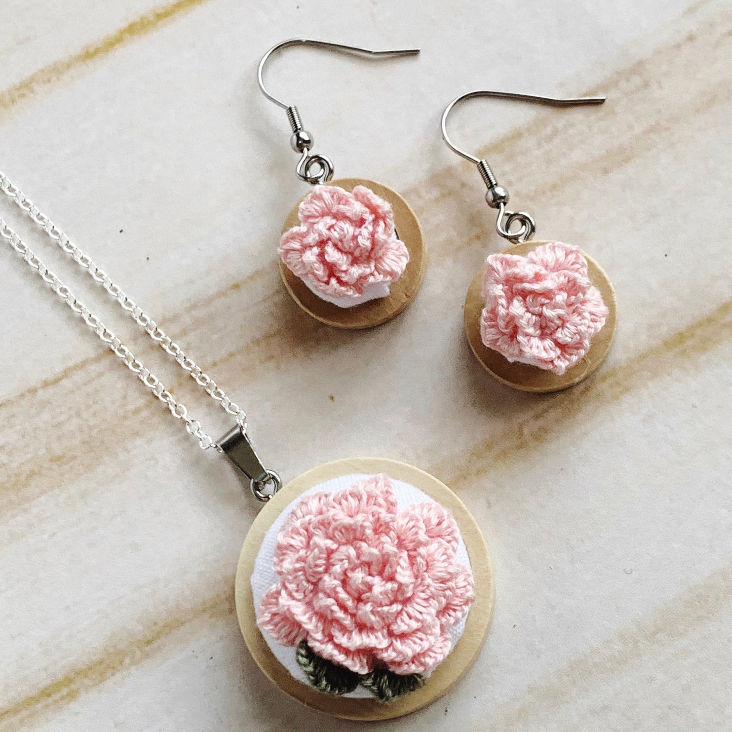 Flower Embroidered Earrings