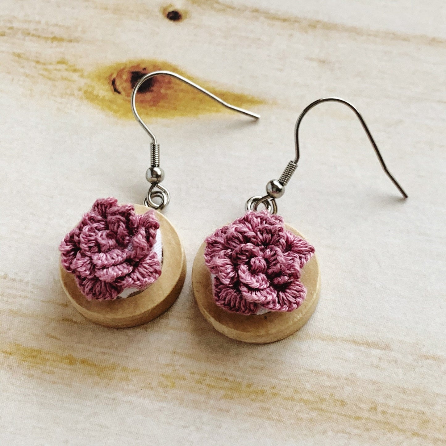 Flower Embroidered Earrings