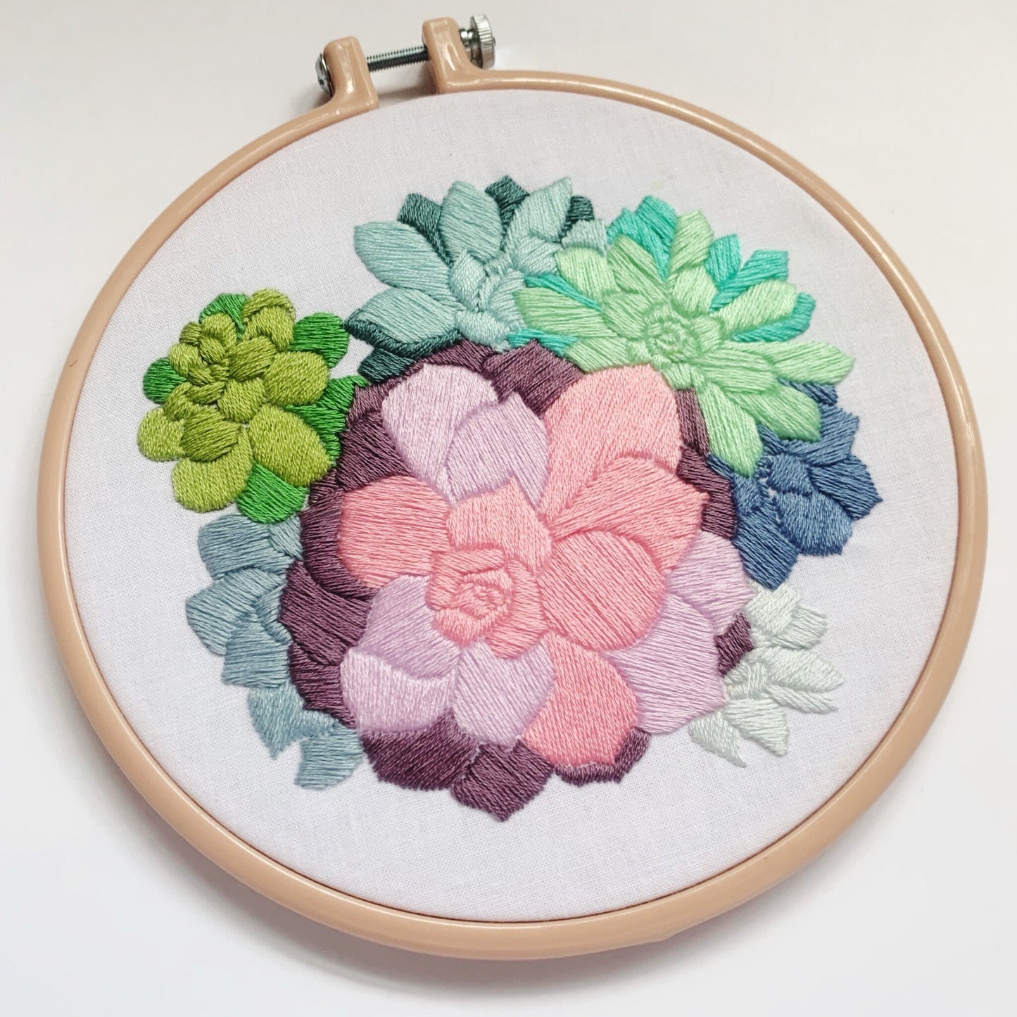 Digital Pattern Succulent Mix Embroidery