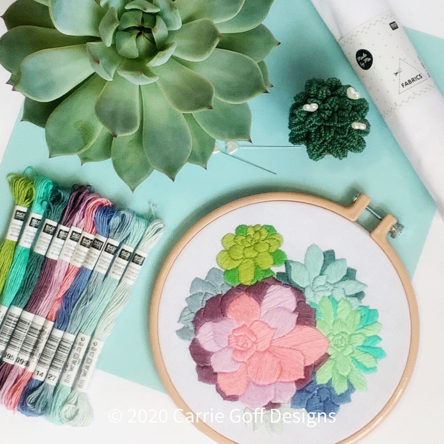 Embroidery Kit Succulent Mix