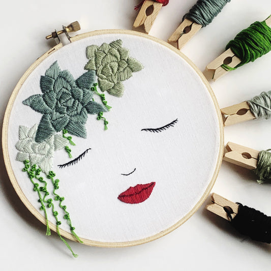 ANTHEIA-Goddess of Gardens & Flowers | Embroidery Kit