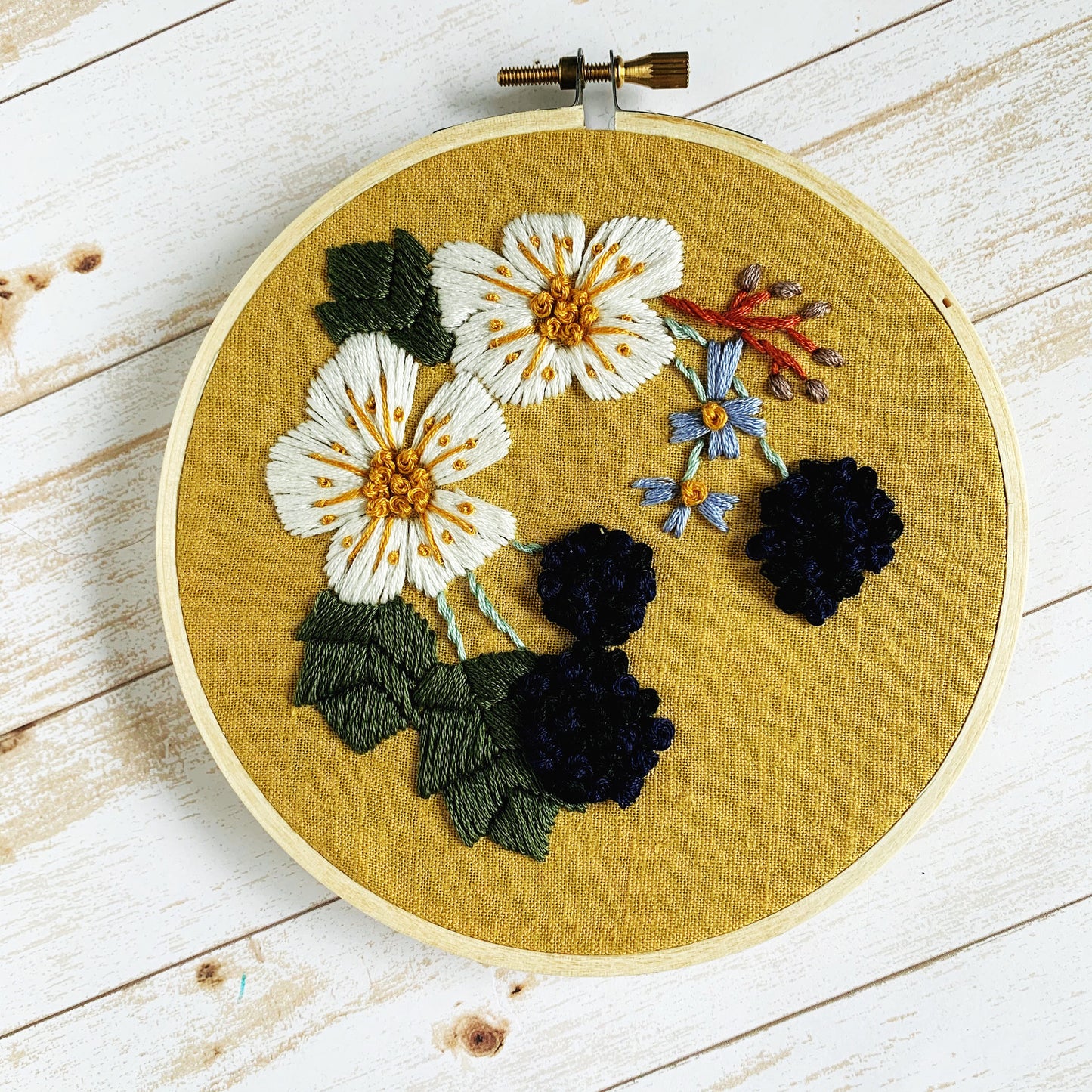 Mini Blackberry Embroidery Kit | 3D | DIY Embroidery