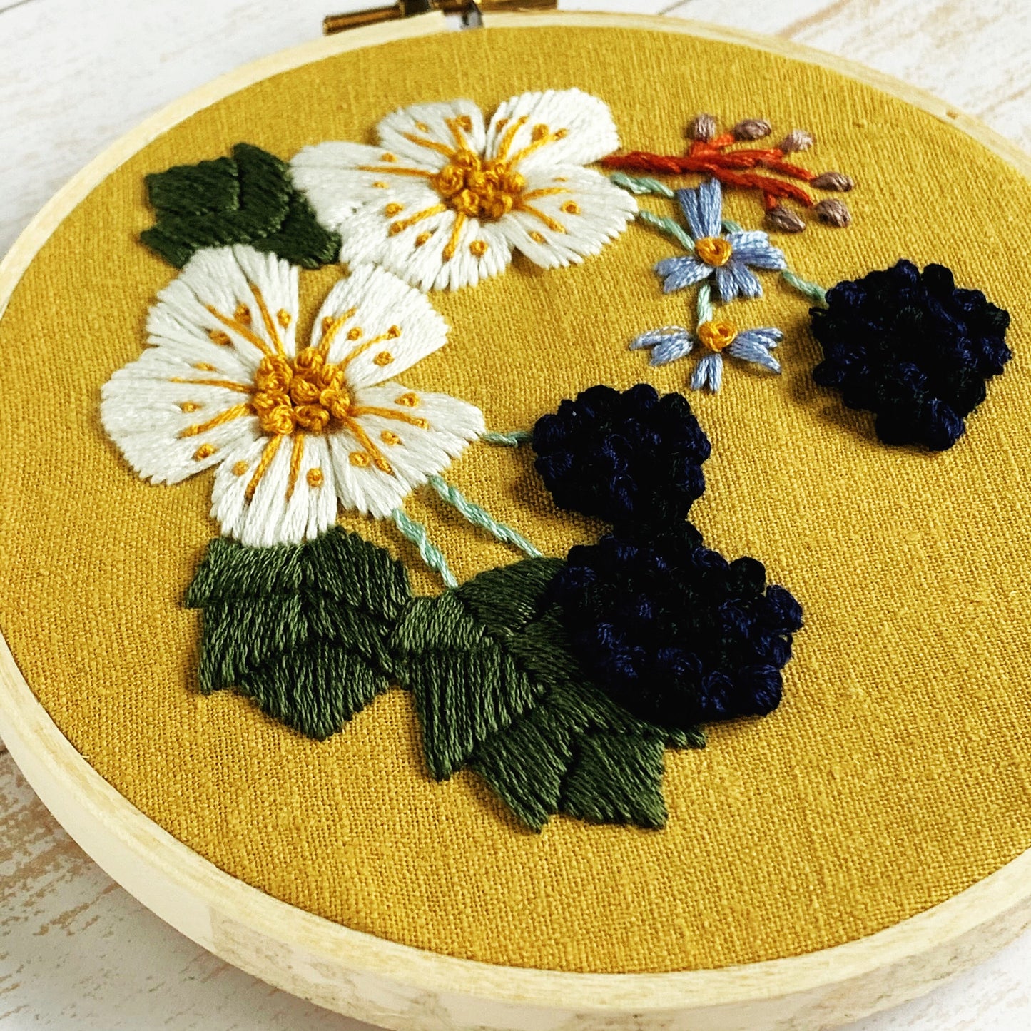 Mini Blackberry Embroidery Kit | 3D | DIY Embroidery