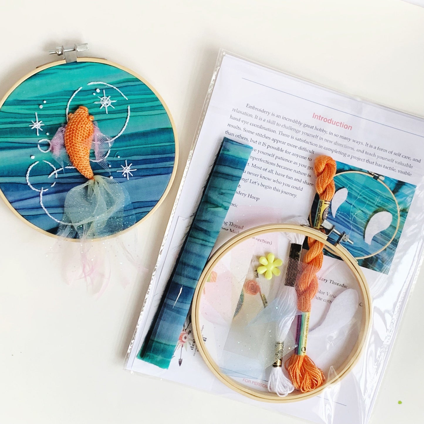 Koi Fish Embroidery Kit | 3D | DIY Embroidery