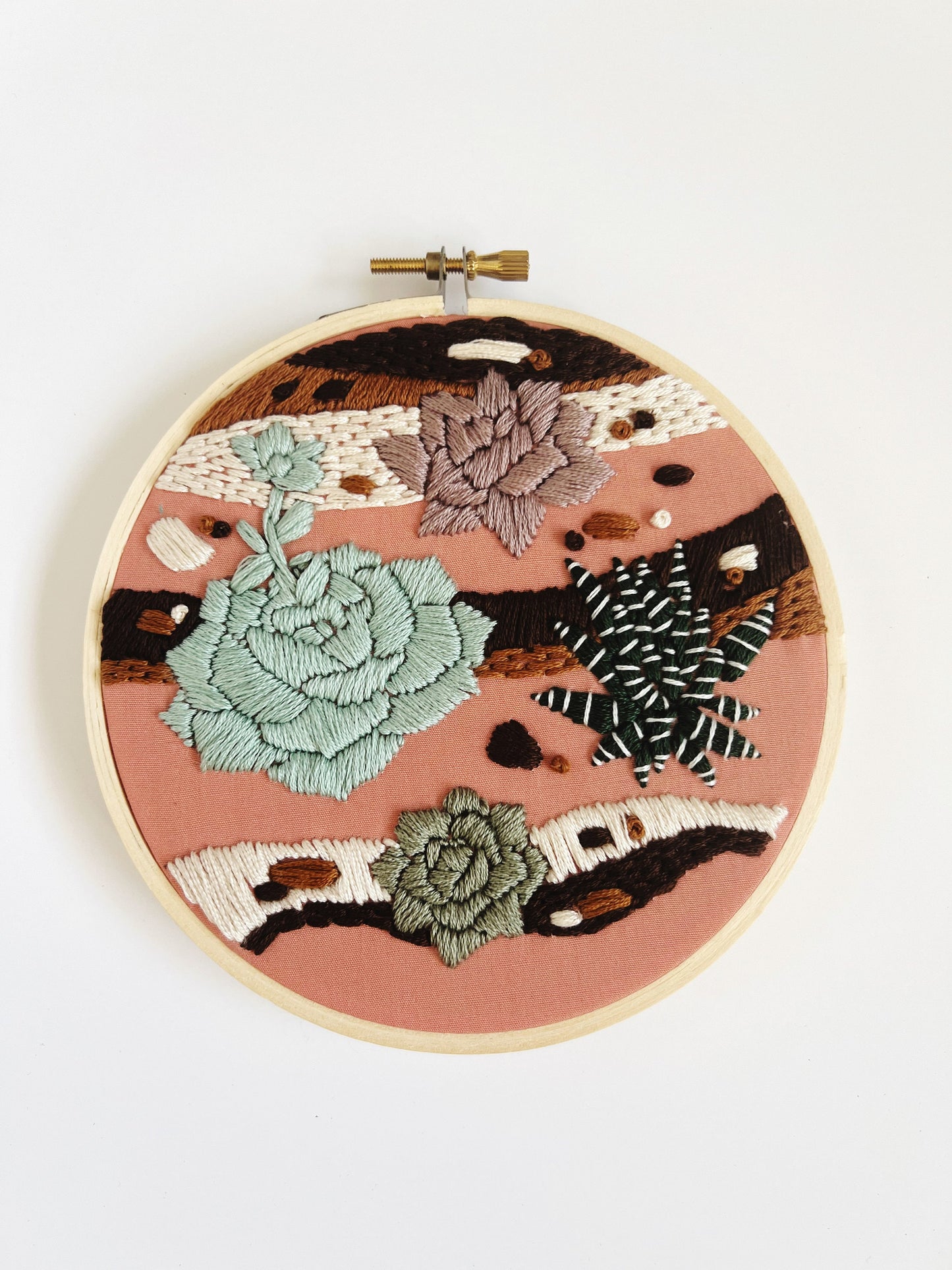 Succulent Layers Embroidery Pattern