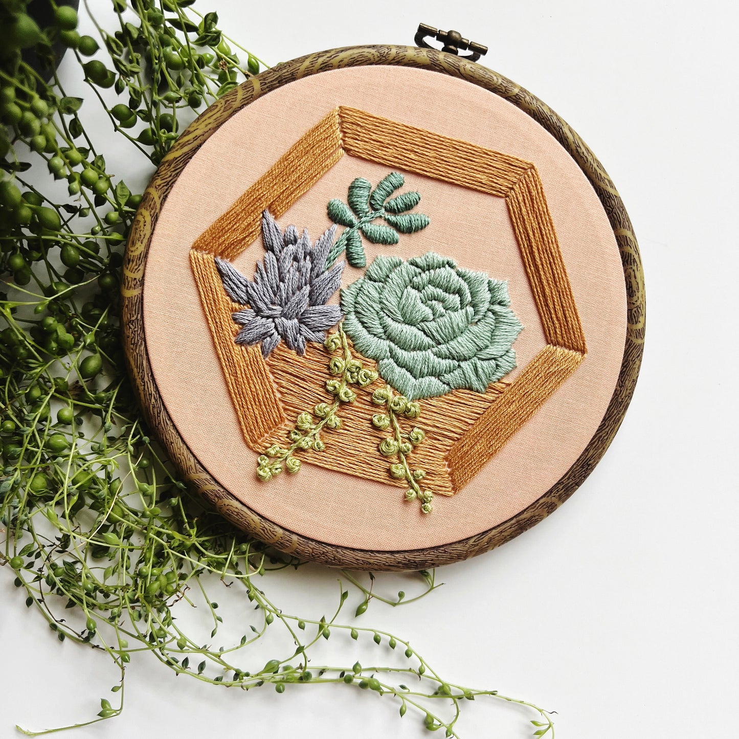 Succulent Wall Terrarium | Embroidery Pattern