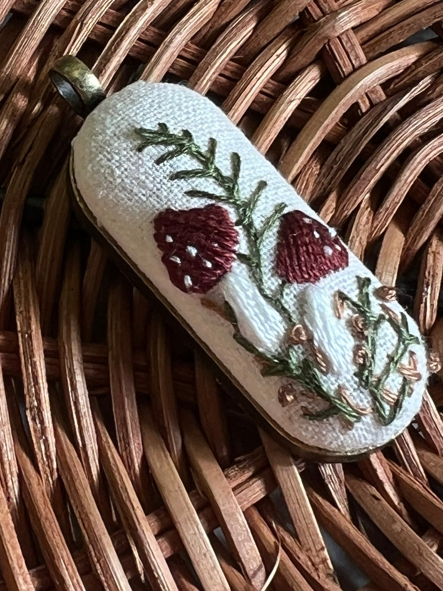 Hand Embroidered Pendant