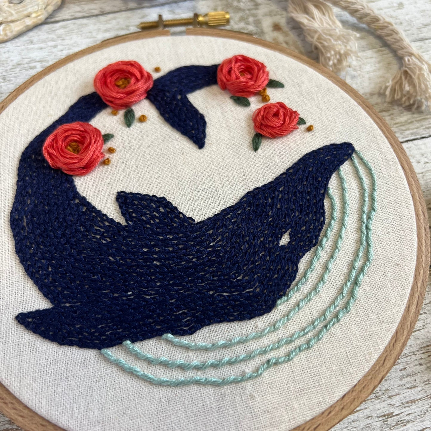 Whale Tale Embroidery Kit | Whale | Whale Art