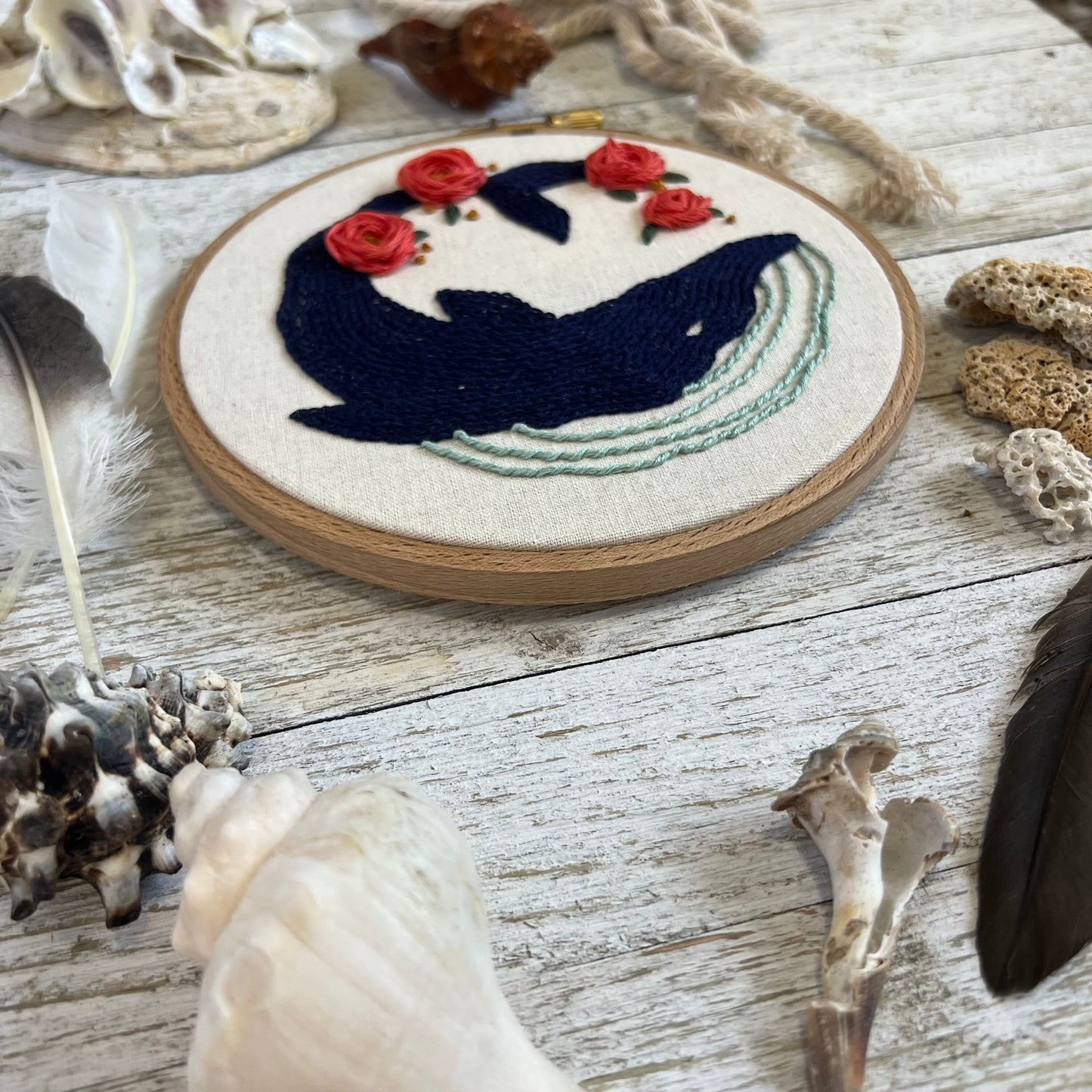 Whale Tale Embroidery Kit | Whale | Whale Art