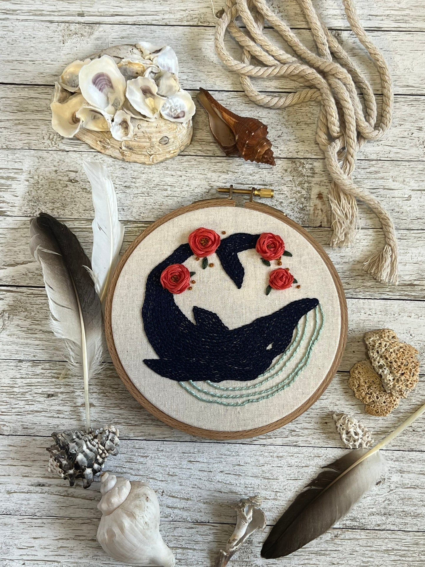 Whale Tale Embroidery Kit | Whale | Whale Art