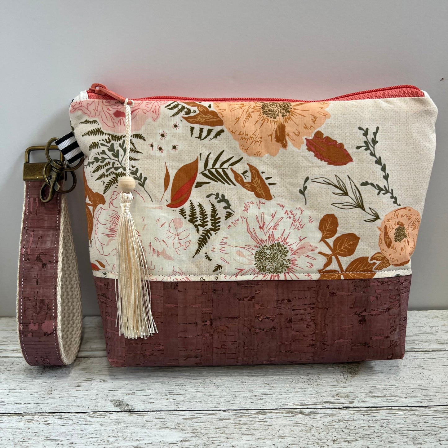 Woodland Zipper Pouch | Peonies | Zipper Pouch | Gift For Her | Toiletry Bag | Gift For Mom